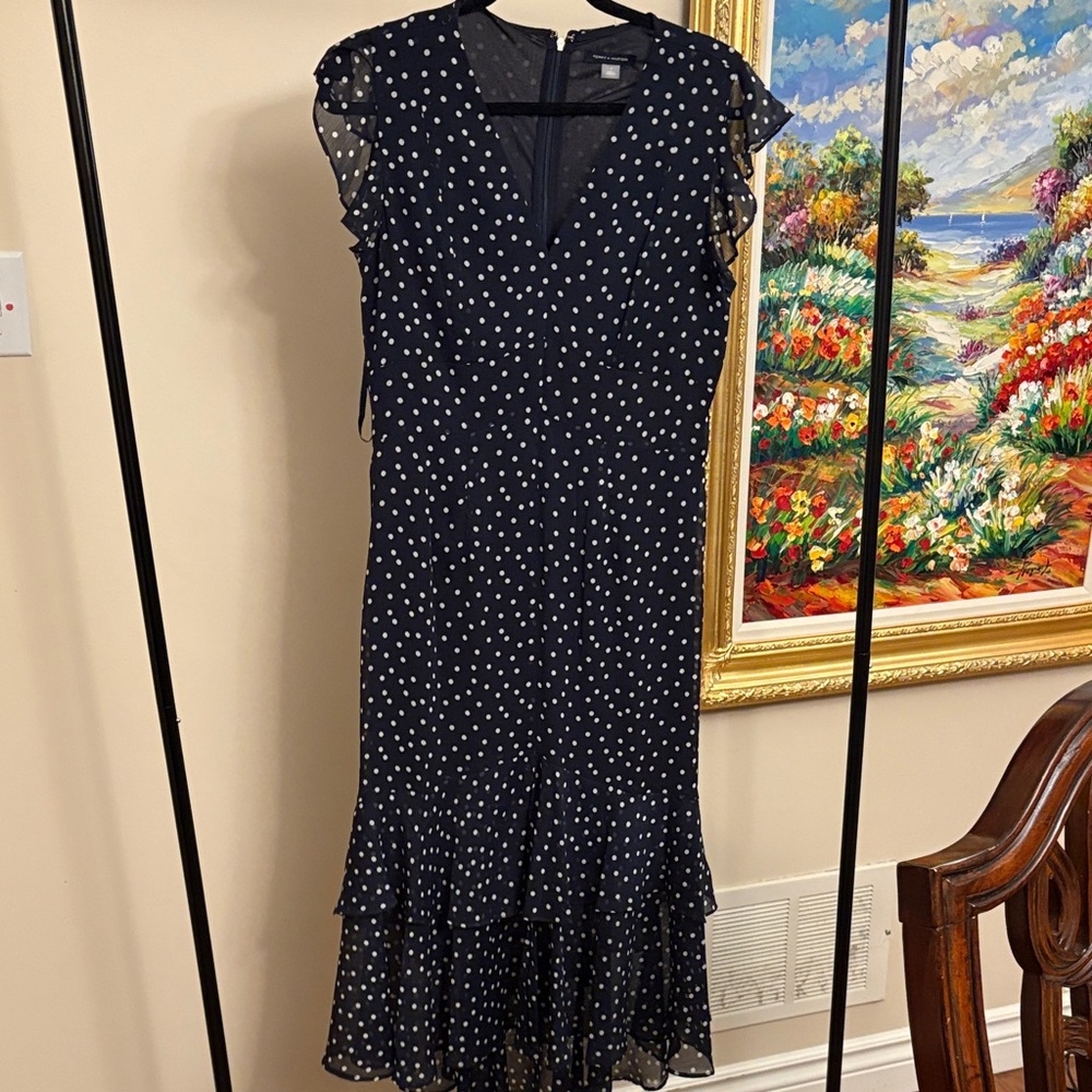 Tommy Hilfiger Black and White High Low Dress